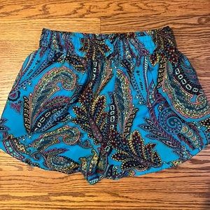 Paisley Print Shorts